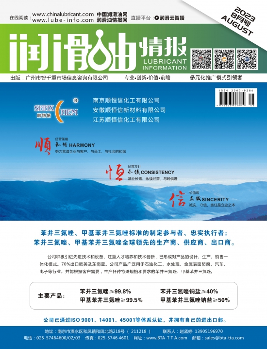 潤滑油情報(bào)雜志2023年08月刊